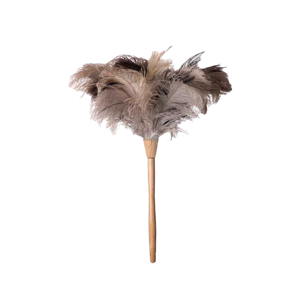 Brown - Front - Groundsman Bamboo Ostrich Feather Duster