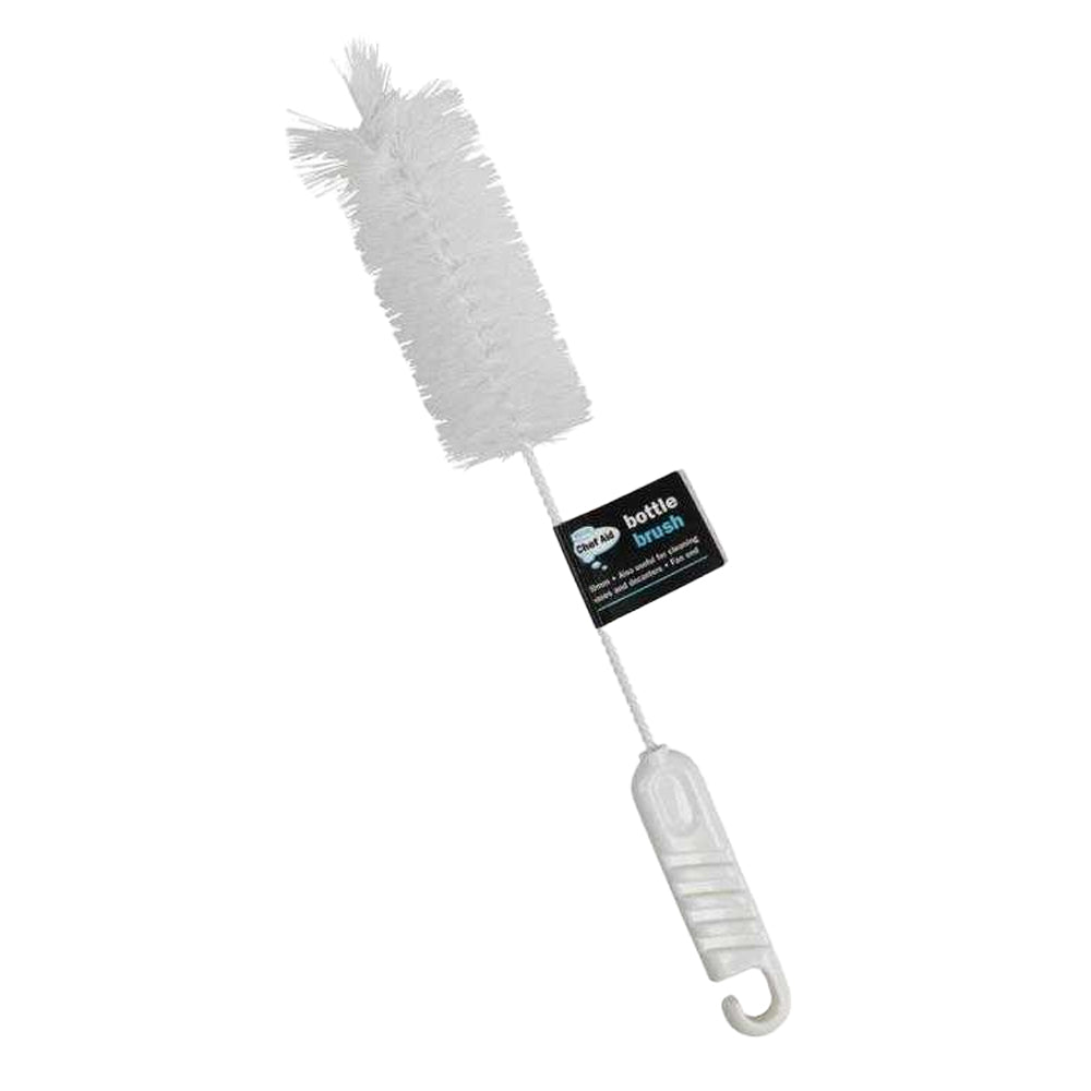 White - Front - Chef Aid Plastic Bottle Brush