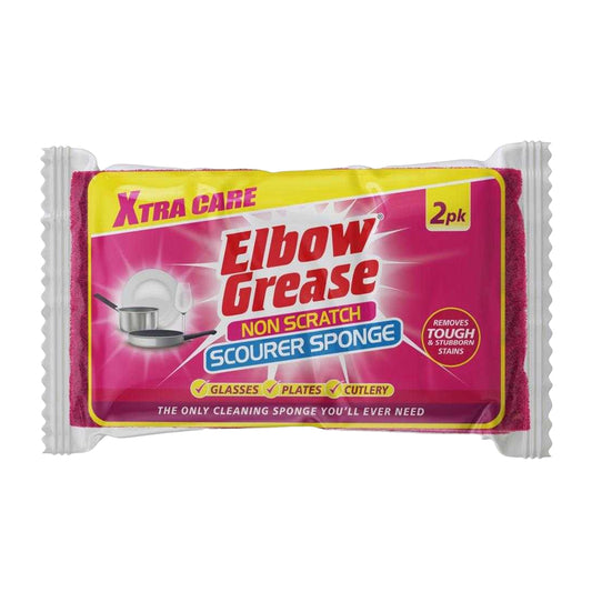 Multicoloured - Front - Elbow Grease Anti-Scratch Sponge Scourer (Pack of 2)