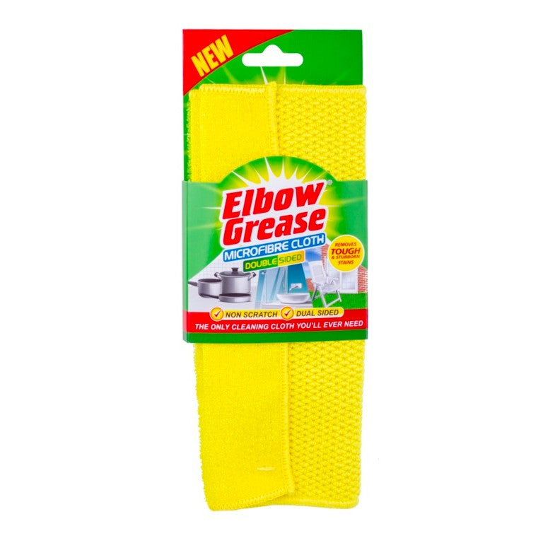 Yellow - Front - Elbow Grease Microfibre Double Sided Cleaning Cloth