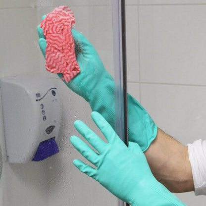 Blue - Side - Marigold Adults Unisex Bathroom Gloves