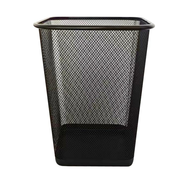 Black - Front - SupaHome Square Mesh Waste Bin