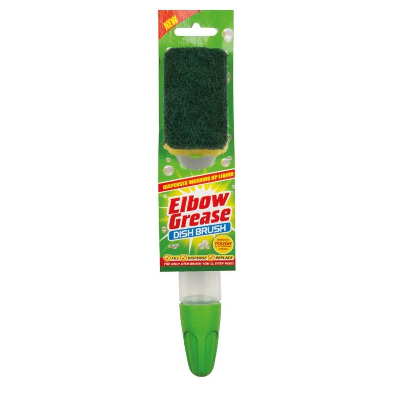 Green - Front - Elbow Grease Dish Brush