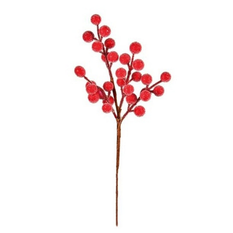 Red - Front - Premier Frosted Berry Christmas Tree Pick