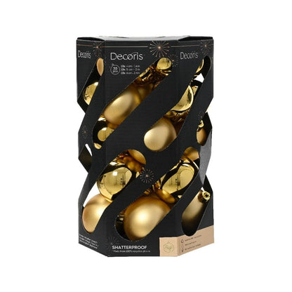 Gold - Front - Kaemingk Polystyrene Christmas Bauble (Pack of 30)