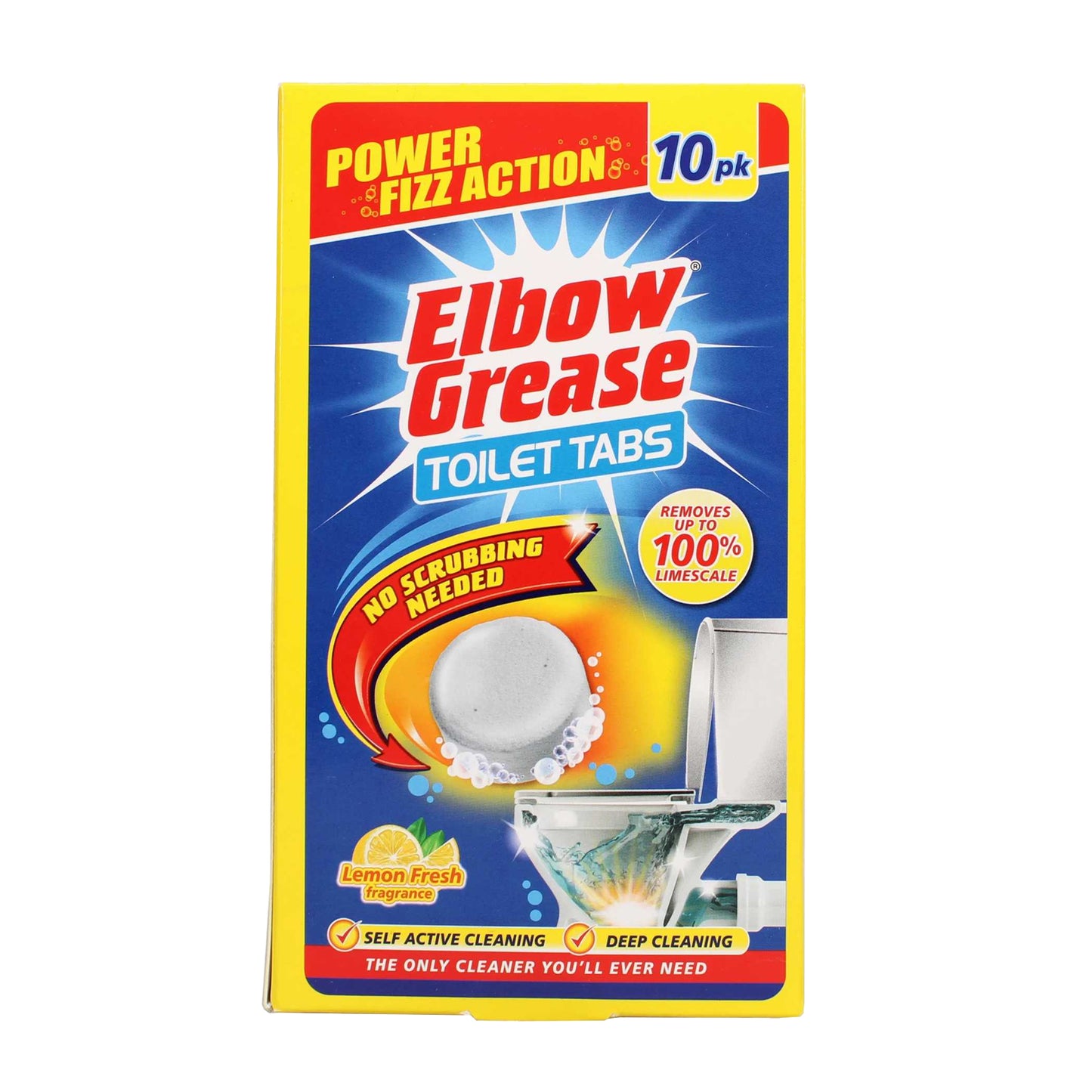White - Front - Elbow Grease Lemon Toilet Cleaner (Pack of 10)