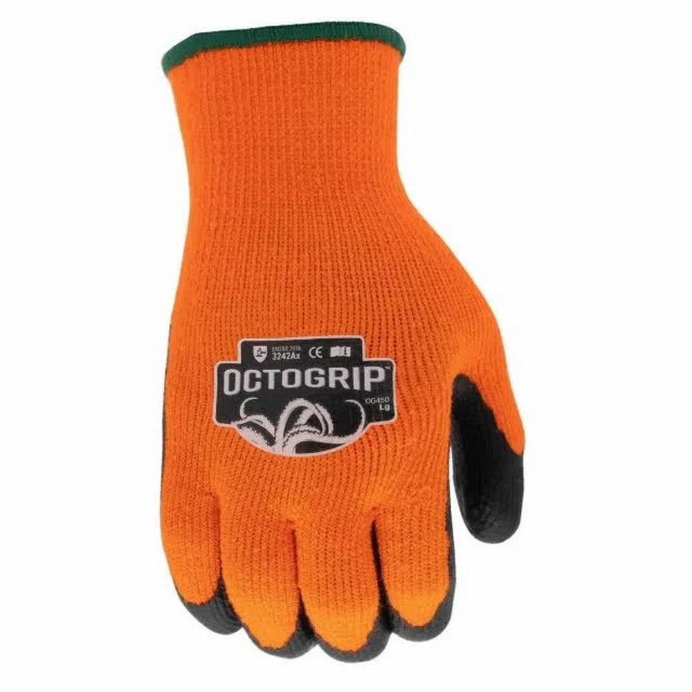 Orange - Front - Octogrip Fleece Lined Gloves
