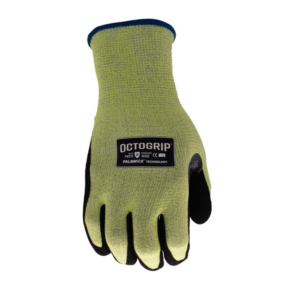 Green - Front - Octogrip Unisex Adult Level 5 Safety Gloves