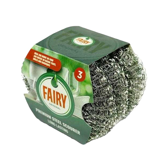Steel - Front - Addis Fairy Steel Scouring Pad (Pack of 3)