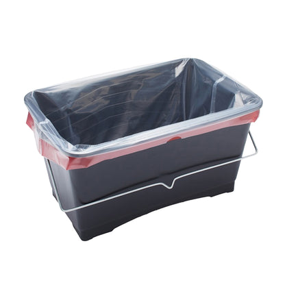 Clear - Front - ProDec Plastic 15L Swing Bin Liners (Pack of 10)