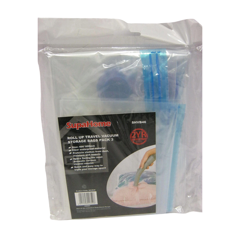 Transparent - Back - SupaHome Vacuum Storage Bag (Pack of 3)