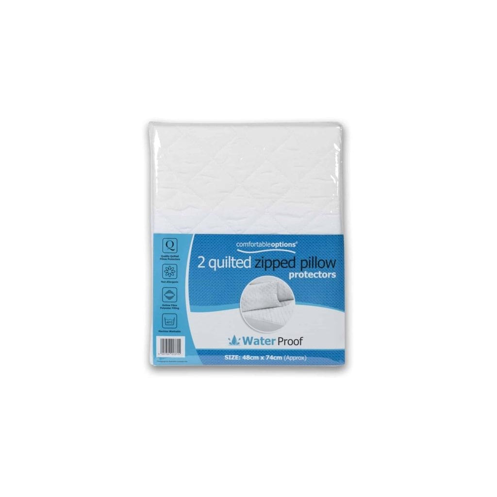 White - Front - Ottoman Waterproof Pillowcase (Pack of 2)