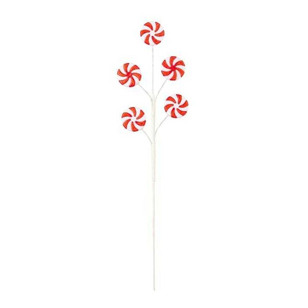 White-Red - Front - Premier Candy Swirls Christmas Tree Decoration