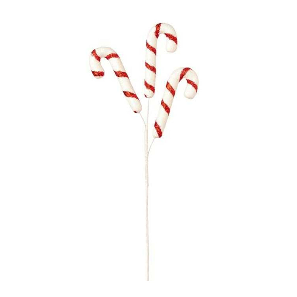 Red-White - Front - Premier Candy Cane Christmas Tree Decoration