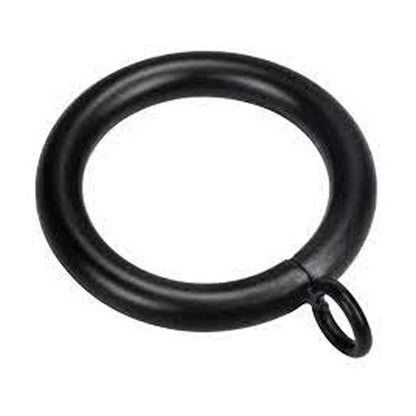 Black - Front - Securpak Curtain Rings (Pack of 5)