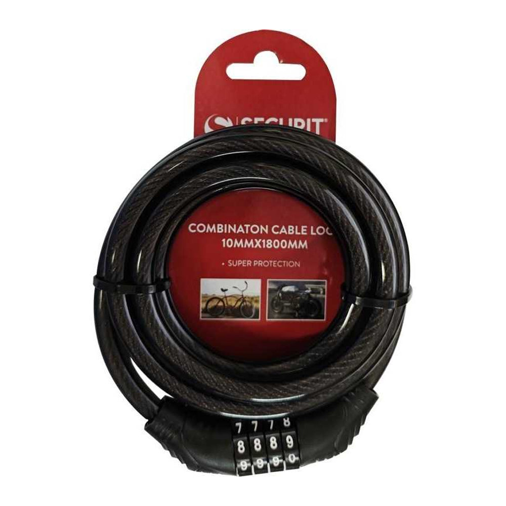 Black - Front - Securit Combination Cable Lock