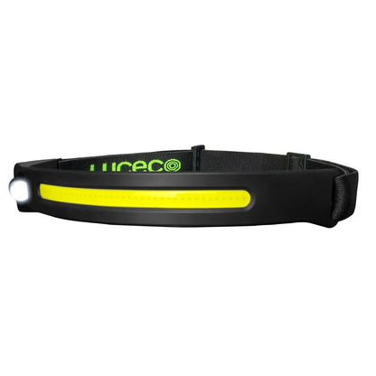 Black-Yellow - Front - Luceco Flexible Head Torch