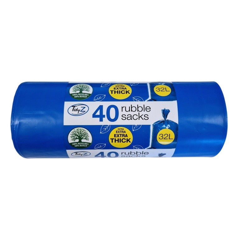 Blue - Front - Tidyz 32L Rubble Sacks (Pack of 40)