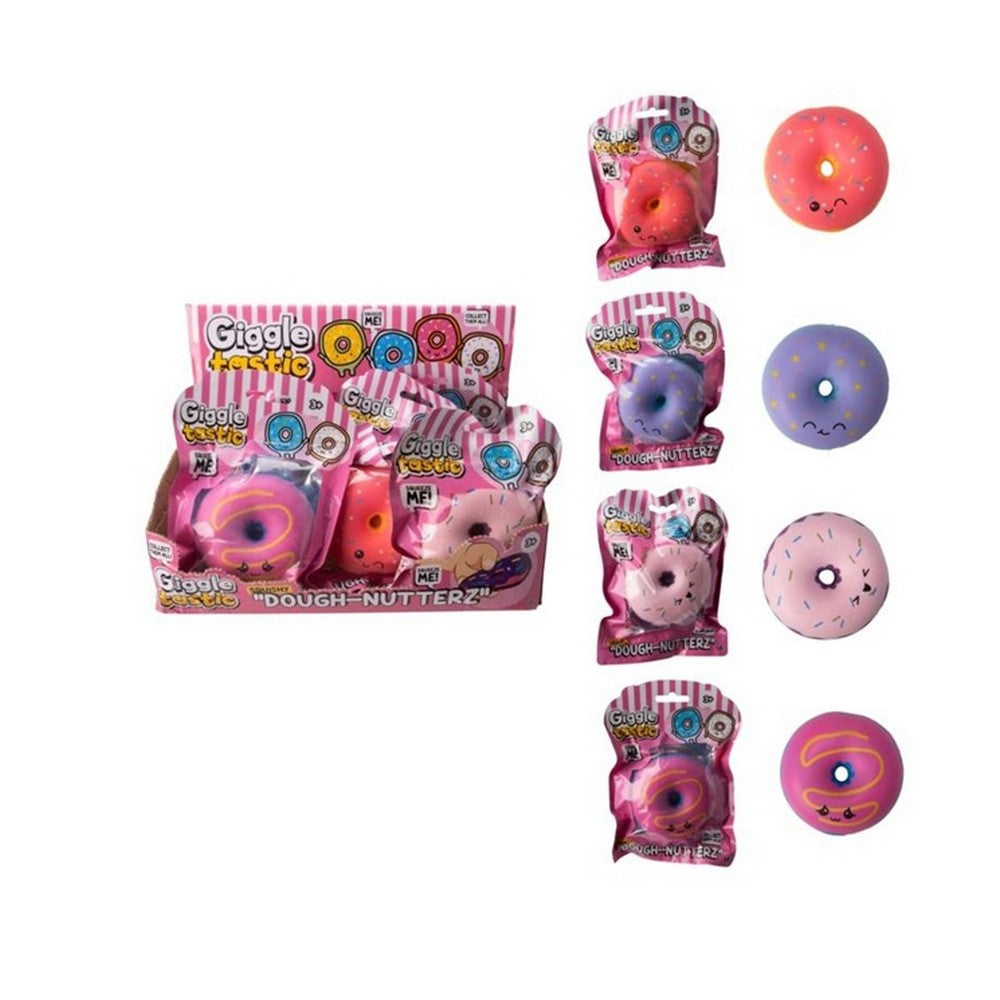 Multicoloured - Front - Giggletastic Doughnut Squishy Plush Toy