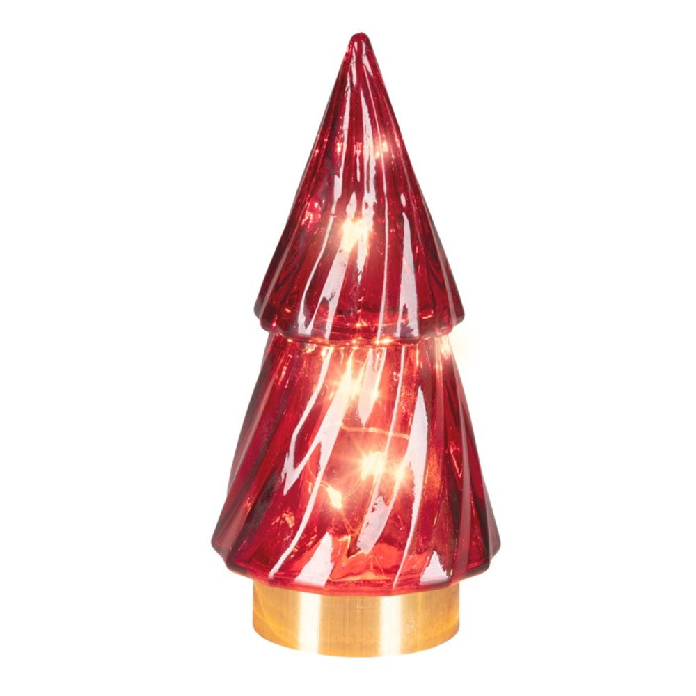 Red - Back - Kaemingk Christmas Tree LED Christmas Decoration (Pack of 2)