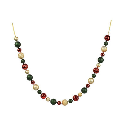 Red-Gold-Green - Front - Kaemingk Bauble Christmas Garland