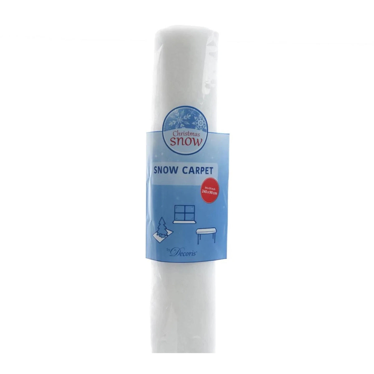White - Front - Kaemingk Snow Christmas Carpet Cover