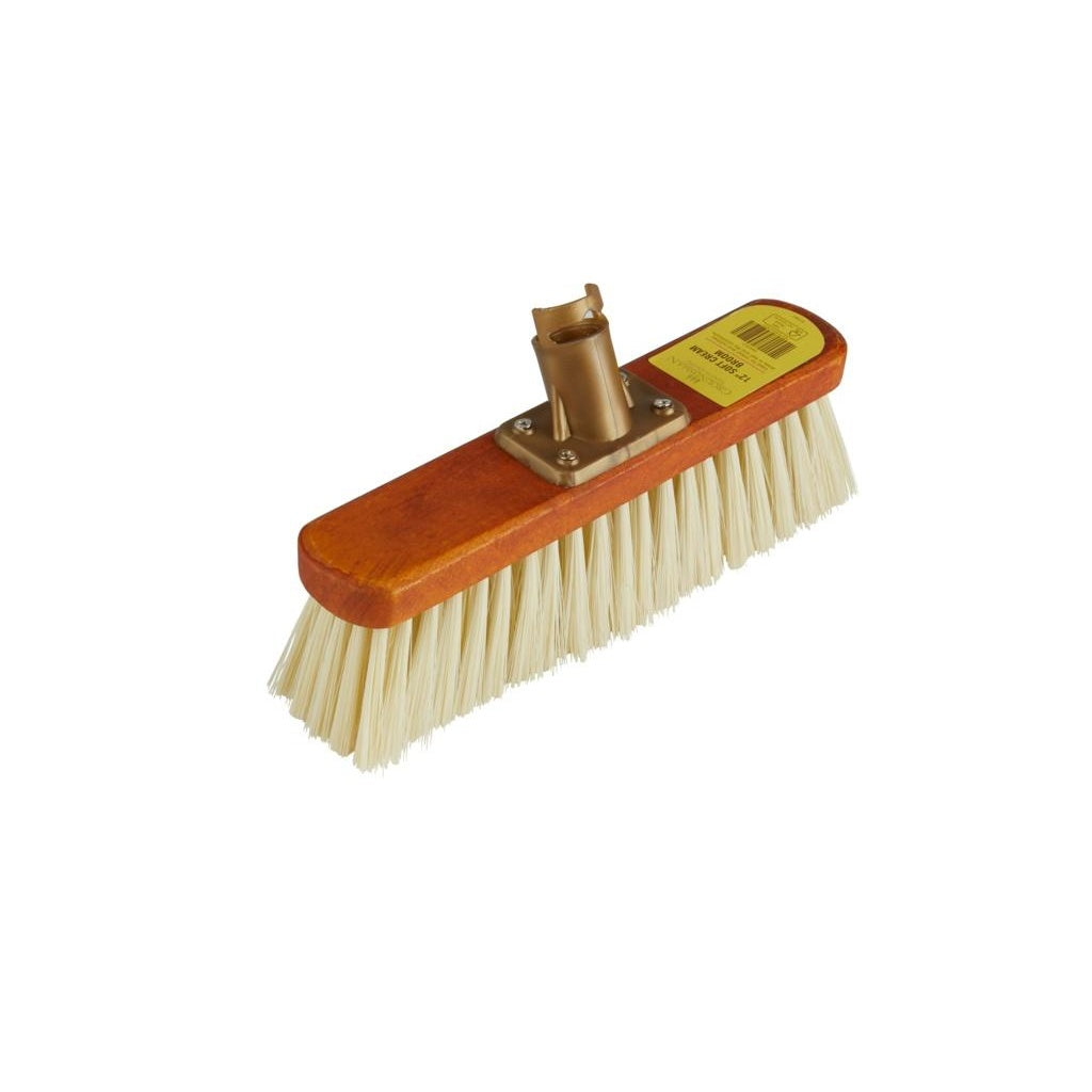 Cream - Front - Groundsman Soft PVC Broom Head