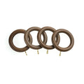 Walnut - Front - Universal Wood Curtain Rings (Pack of 4)