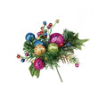 Multicoloured - Back - Premier Glitter Ball Pick Christmas Decoration