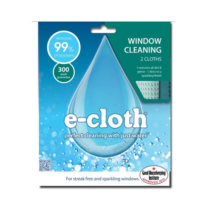 Multicoloured - Front - E-Cloth Window Cleaning Cloths (Pack of 2)