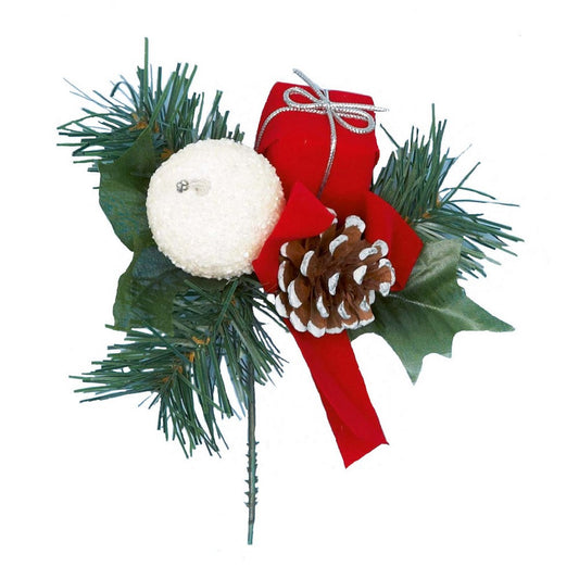 Green-Red-White - Front - Premier Apple & Parcel Pick Christmas Decoration