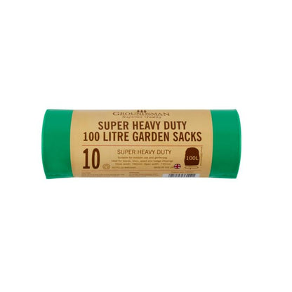 Green - Front - Groundsman Heavy Duty Plastic Refuse Sacks (Pack of 10)