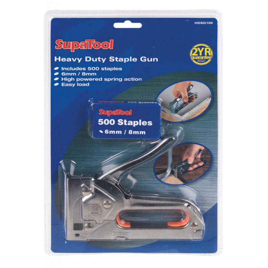 Silver - Front - SupaTool Heavy Duty Staple Gun