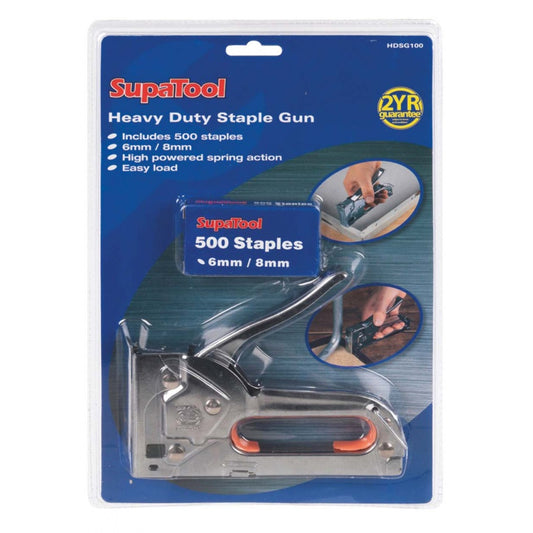 Silver - Front - SupaTool Heavy Duty Staple Gun