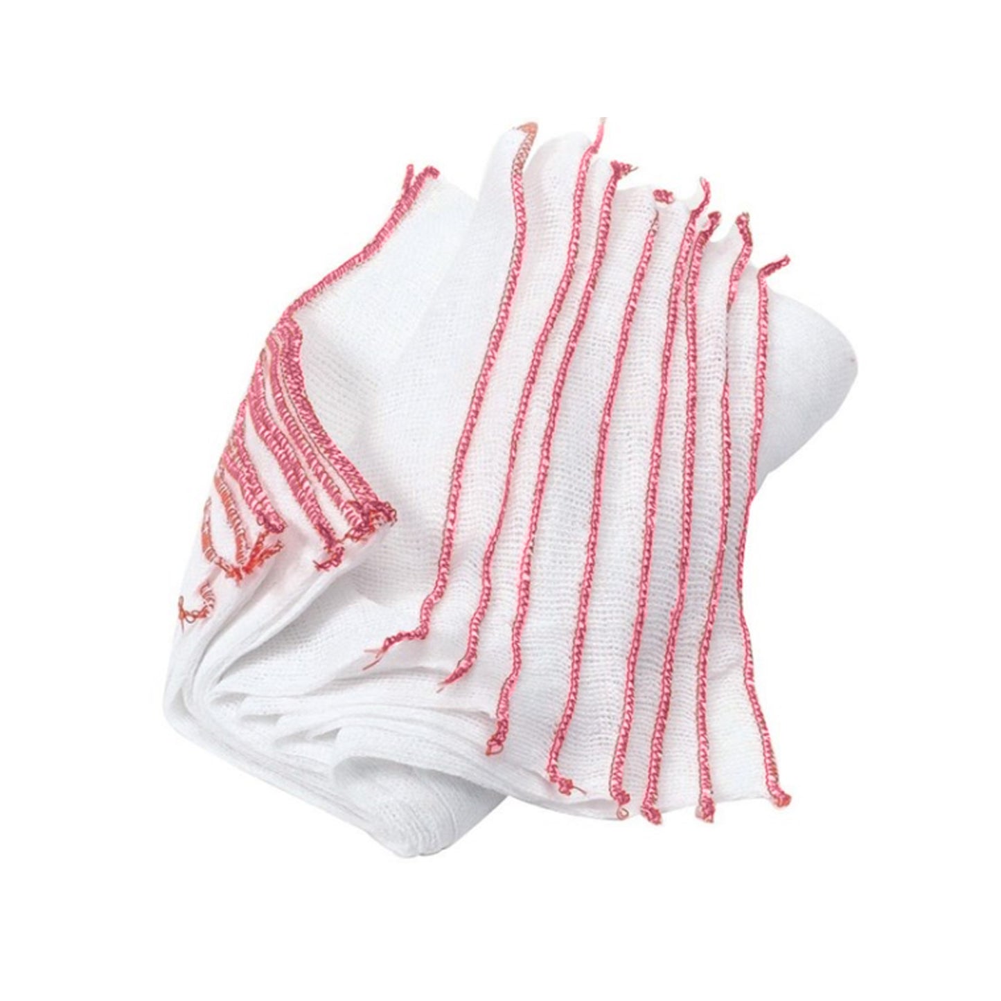 White-Pink - Side - Bleached Dish Cloth (Pack of 10)