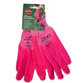 Pink - Back - Ambassador Womens-Ladies Latex Gardening Gloves