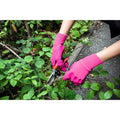 Pink - Side - Ambassador Womens-Ladies Latex Gardening Gloves