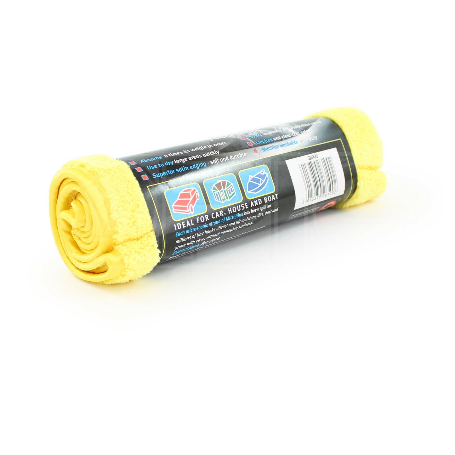 Yellow - Back - Kent Microfibre Towel