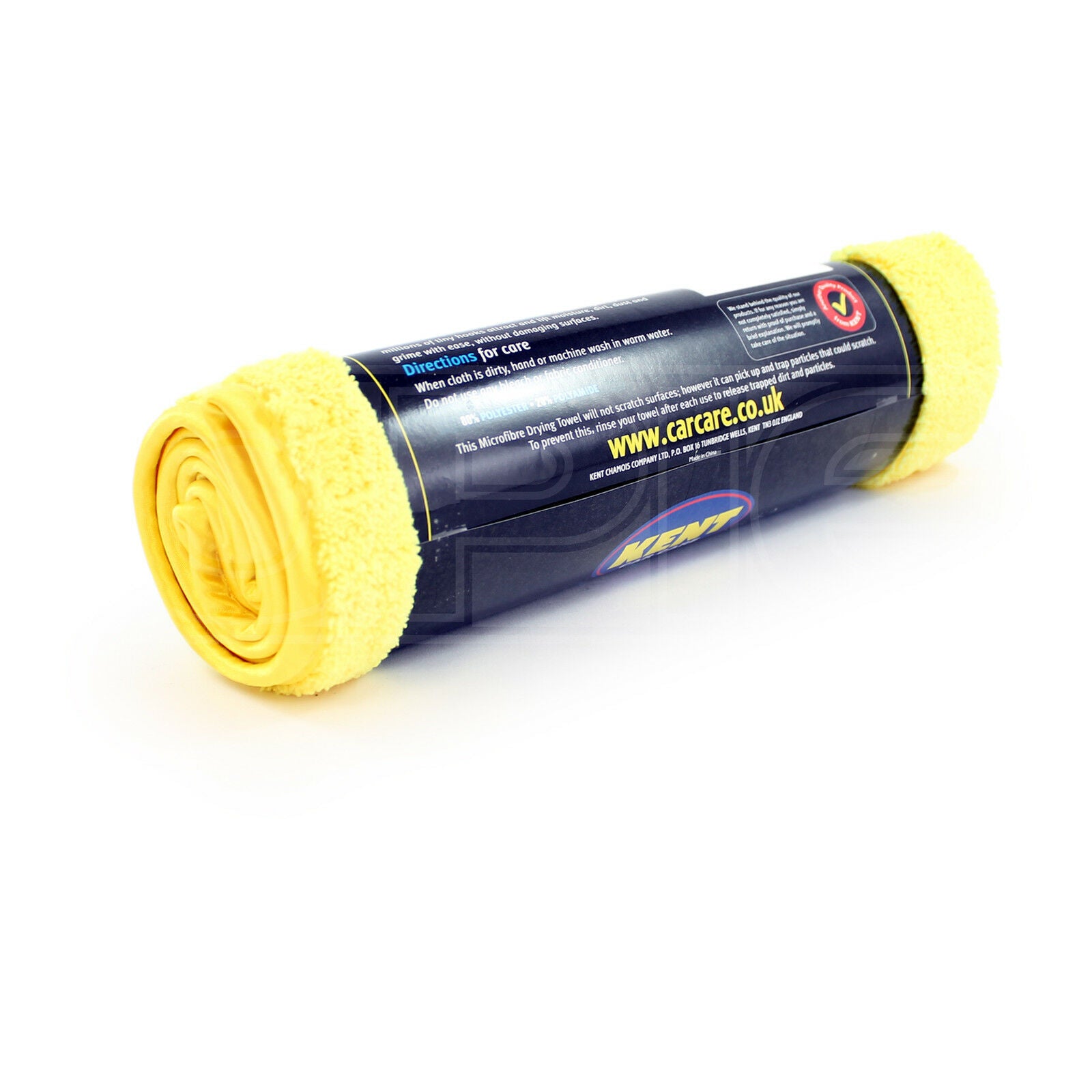 Yellow - Side - Kent Microfibre Towel