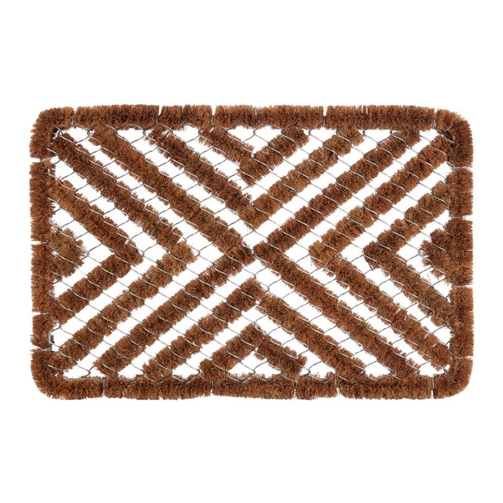 Brown - Front - Groundsman Rectangular Boot Scraper Mat