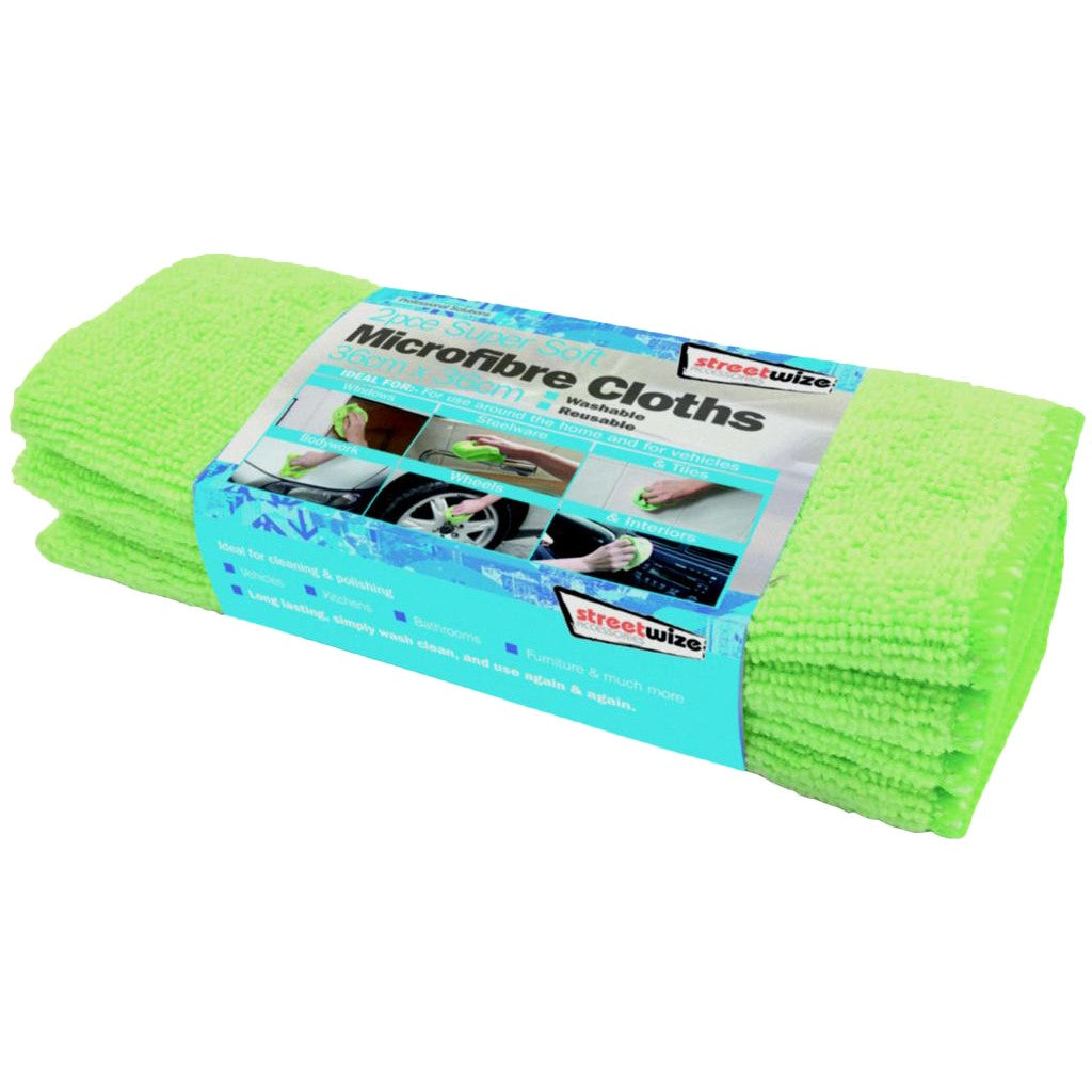 Green - Front - Streetwize Microfibre Towel (Pack of 2)