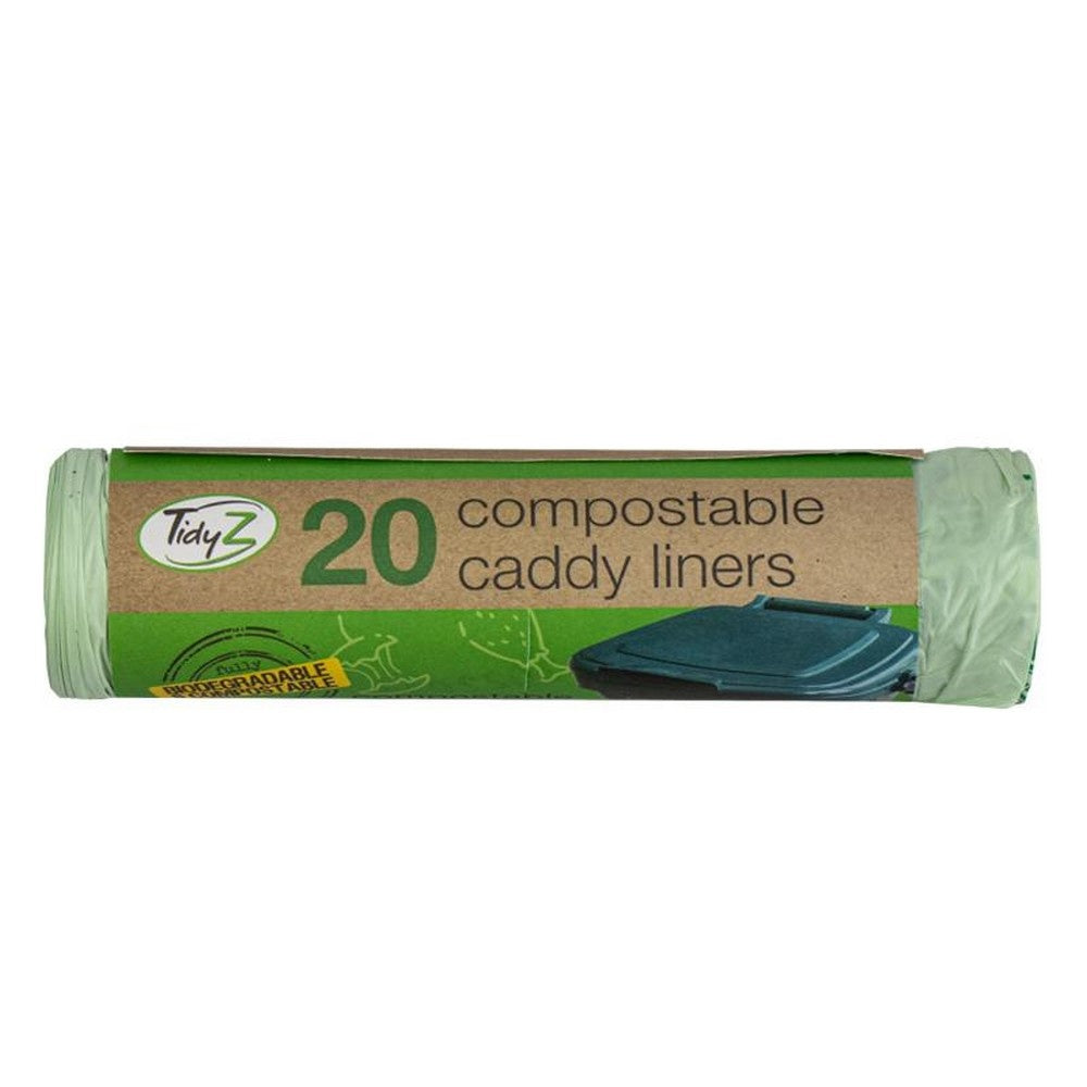 Green - Front - Tidy Z Biodegradable Bin Bags (Pack of 20)