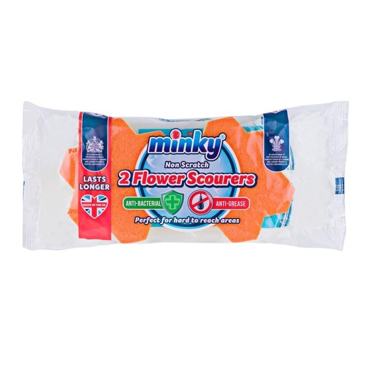 Orange - Front - Minky Antibacterial Scouring Pads (Pack of 2)
