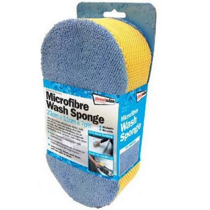 Yellow-Blue - Front - Streetwize Microfibre Sponge Scourers