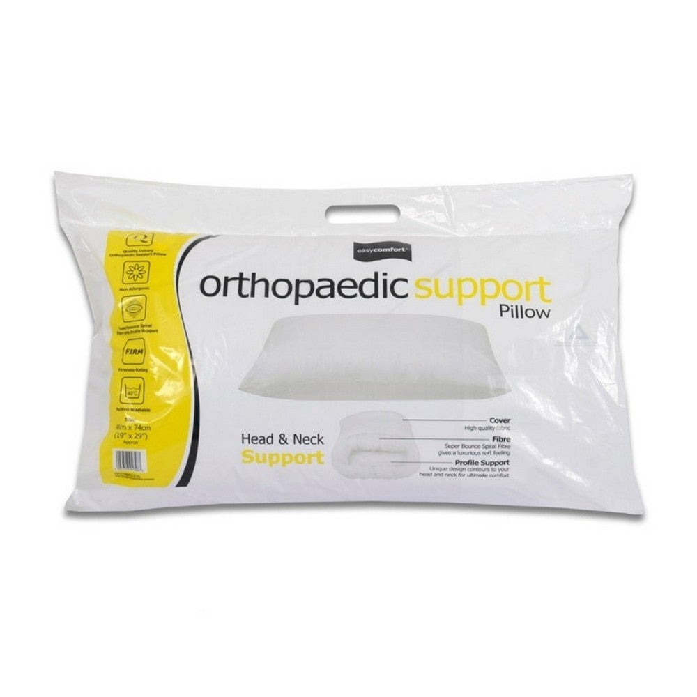 White - Front - Easy Comfort Orthopaedic Support Pillow