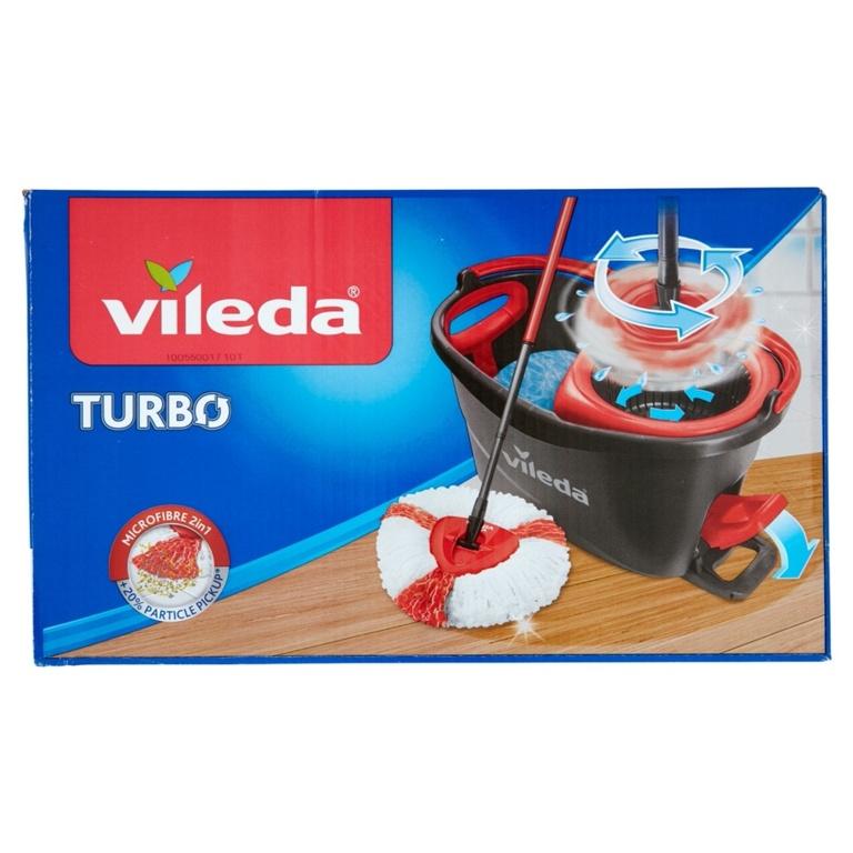 Grey-Red-White - Front - Vileda Turbo Mop and Bucket