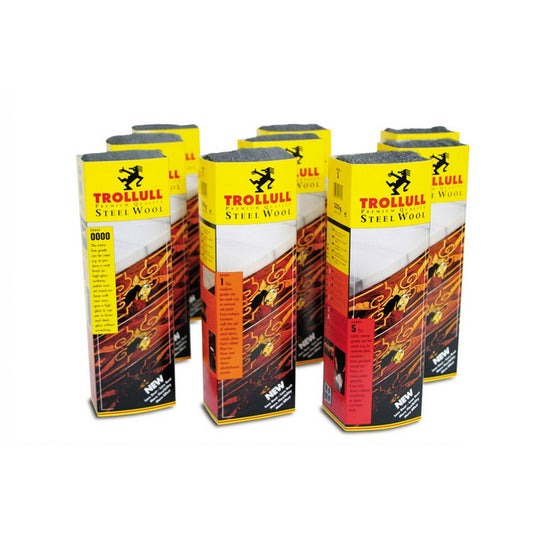 Black - Front - Trollull Grade 0000 Steel Wool Rolls