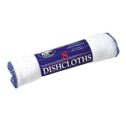 White - Front - Globe Mill Textiles Dish Cloths (Pack of 8)
