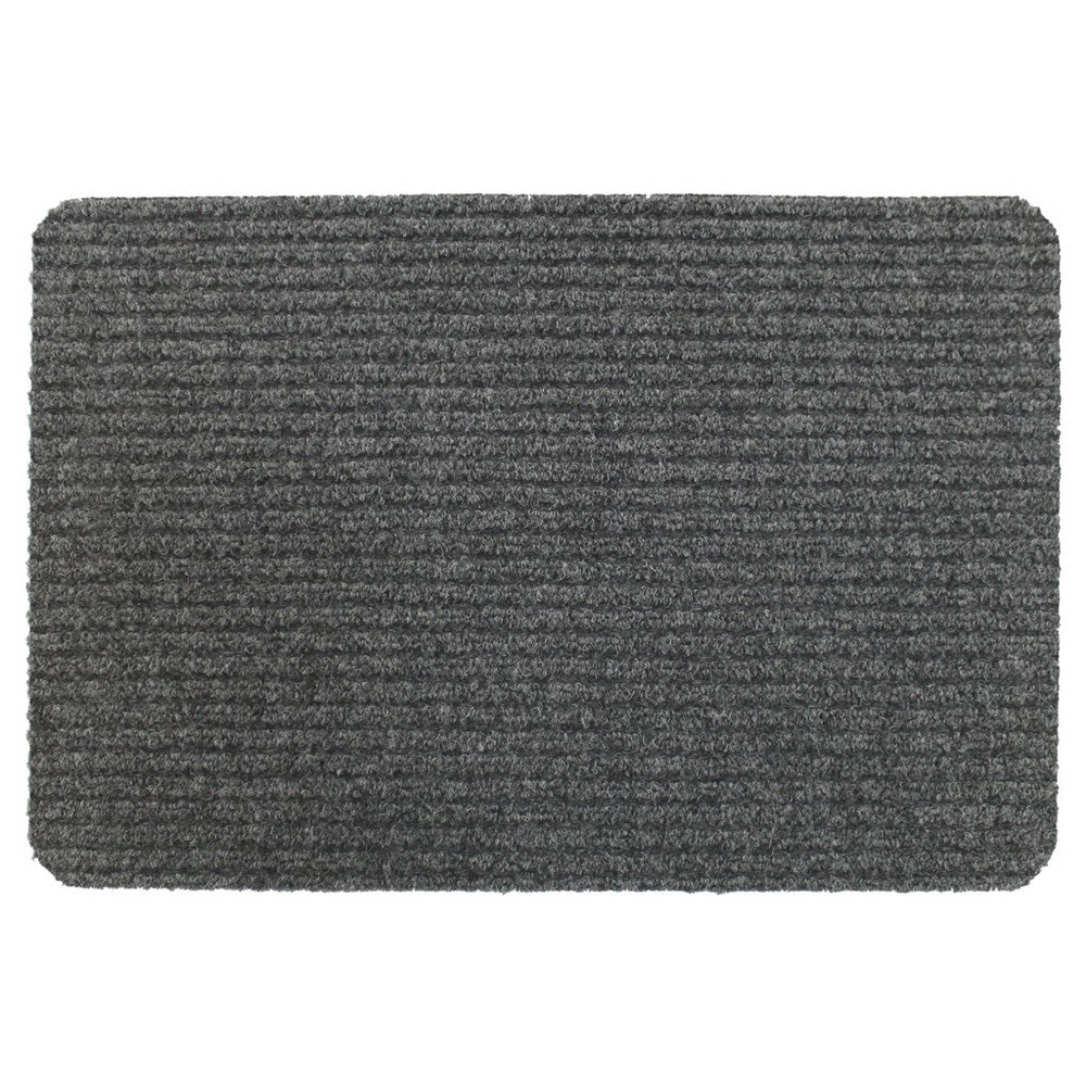 Light Grey - Front - Groundsman Basic Ribbed Door Mat