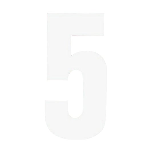 White - Front - Securit 5 Bin Number (Pack of 2)